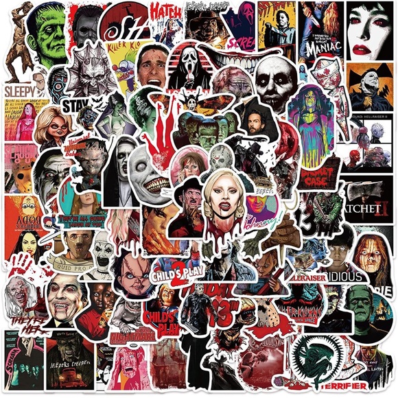 🔪10 Horror Movie Vinyl Stickers - Mystery Bundle - Picture 2 of 10